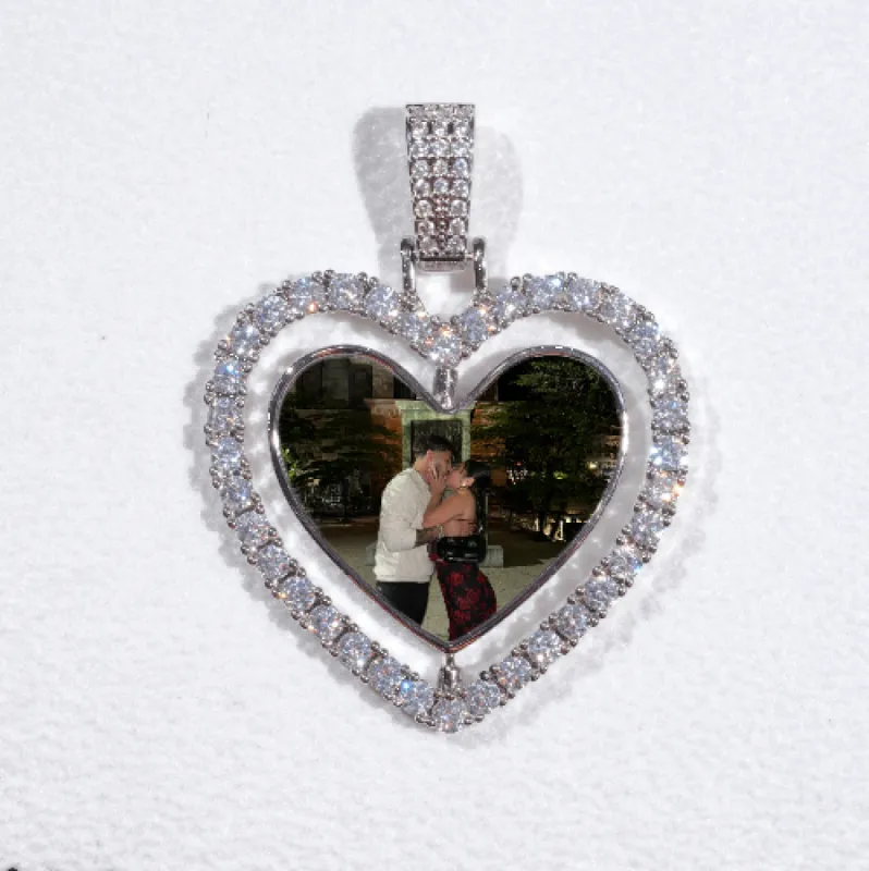 3D Spinning 2-Faced Heart Custom Picture Pendant sold by The GUU Shop