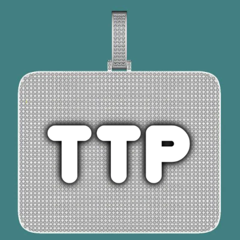 CUSTOM LETTER NECKLACE 3D BIG SQUARE sold by The GUU Shop