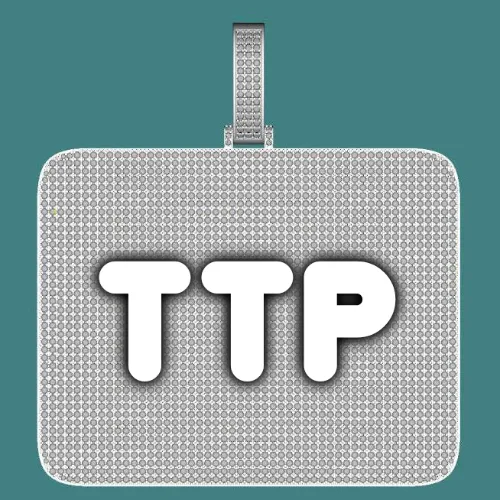 CUSTOM LETTER NECKLACE 3D BIG SQUARE sold by The GUU Shop