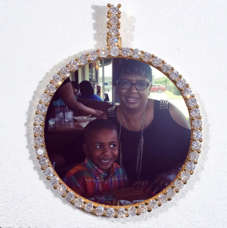 LARGE 3D CIRCLE CUSTOM PICTURE PENDANT sold by The GUU Shop