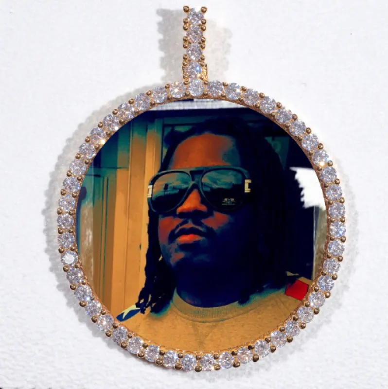 LARGE 3D CIRCLE CUSTOM PICTURE PENDANT sold by The GUU Shop