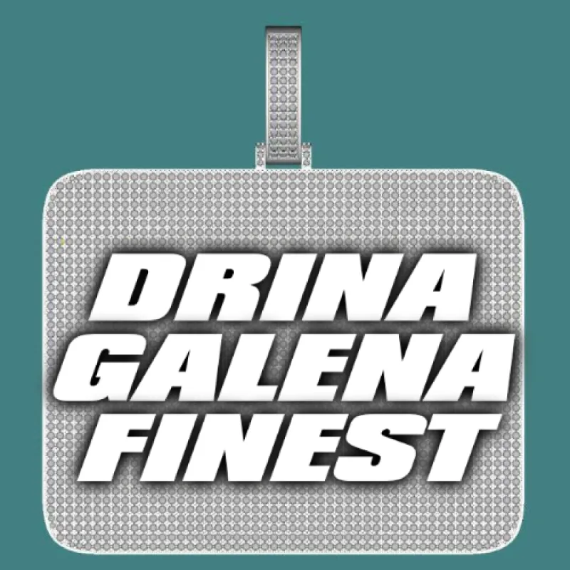 CUSTOM LETTER NECKLACE 3D BIG SQUARE sold by The GUU Shop