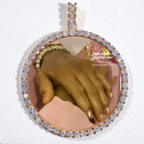 LARGE 3D CIRCLE CUSTOM PICTURE PENDANT sold by The GUU Shop