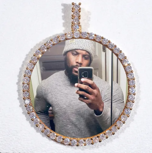 LARGE 3D CIRCLE CUSTOM PICTURE PENDANT sold by The GUU Shop