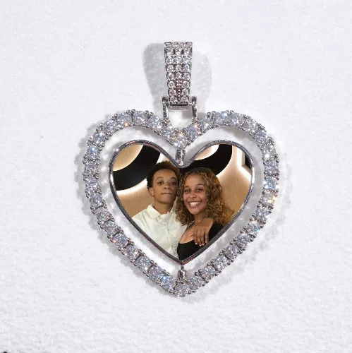 3D Spinning 2-Faced Heart Custom Picture Pendant sold by The GUU Shop