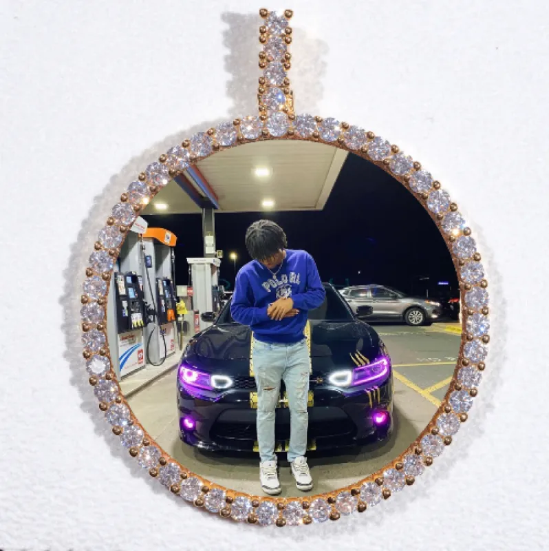 LARGE 3D CIRCLE CUSTOM PICTURE PENDANT sold by The GUU Shop