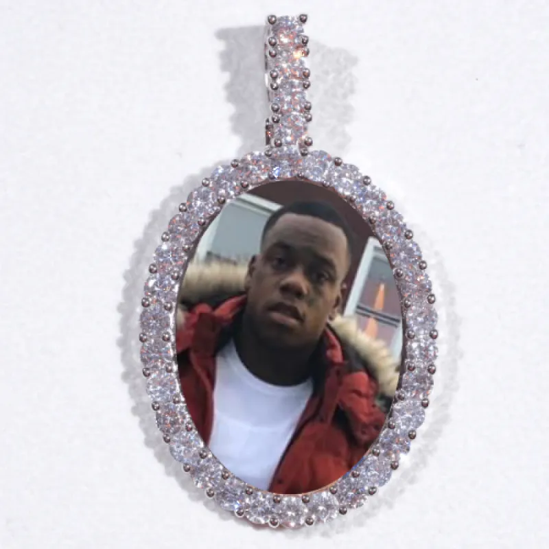 Large 3D Oval Custom Picture Pendant sold by The GUU Shop