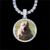 925S & VVS Moissanite 3D Circle Custom Picture Pendant sold by The GUU Shop