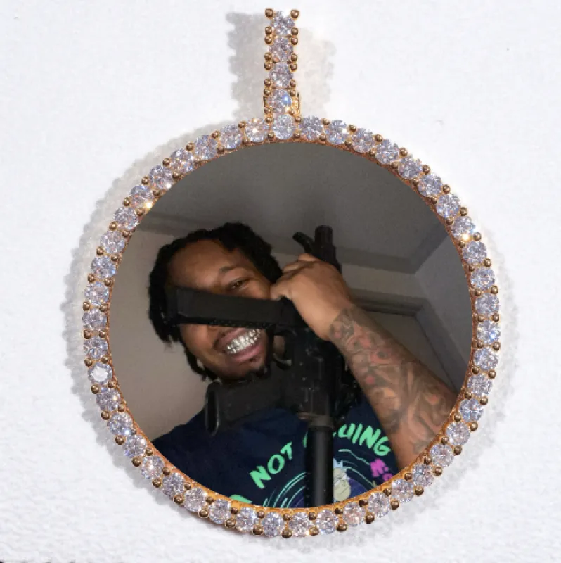 LARGE 3D CIRCLE CUSTOM PICTURE PENDANT sold by The GUU Shop