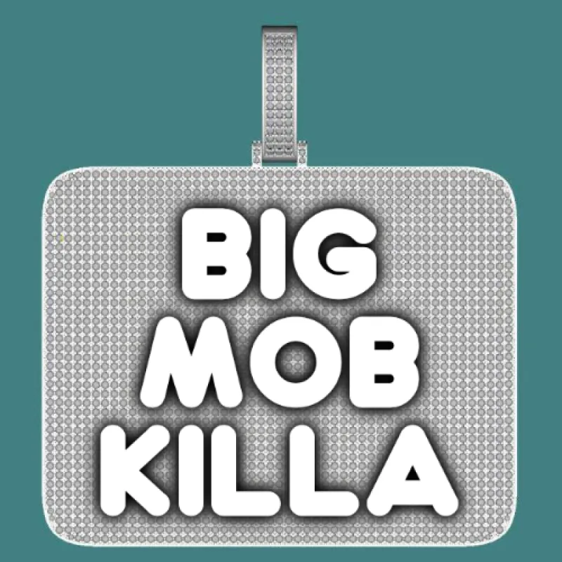 CUSTOM LETTER NECKLACE 3D BIG SQUARE sold by The GUU Shop