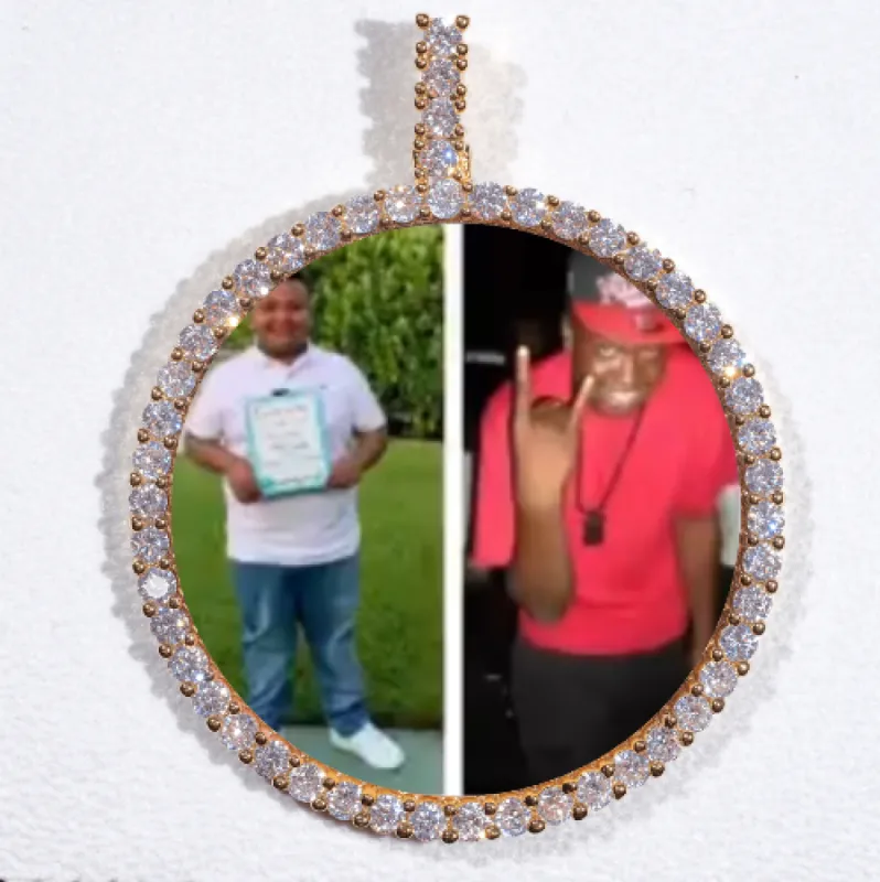 LARGE 3D CIRCLE CUSTOM PICTURE PENDANT sold by The GUU Shop