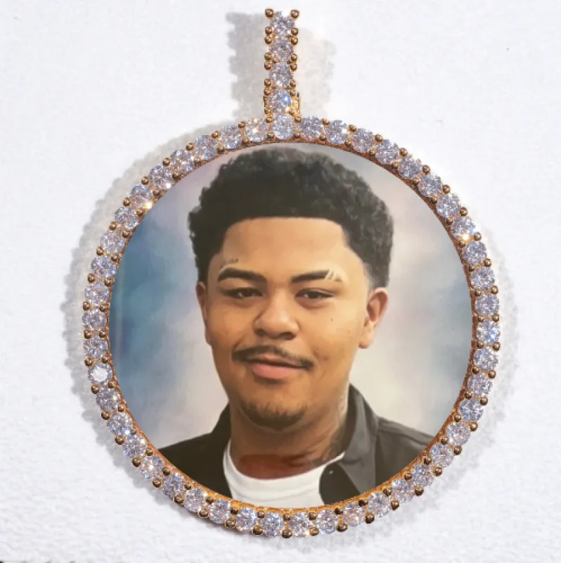 LARGE 3D CIRCLE CUSTOM PICTURE PENDANT sold by The GUU Shop