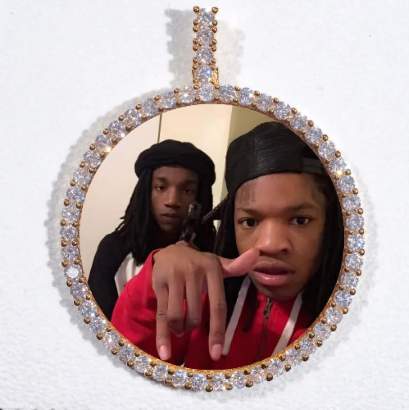 LARGE 3D CIRCLE CUSTOM PICTURE PENDANT sold by The GUU Shop