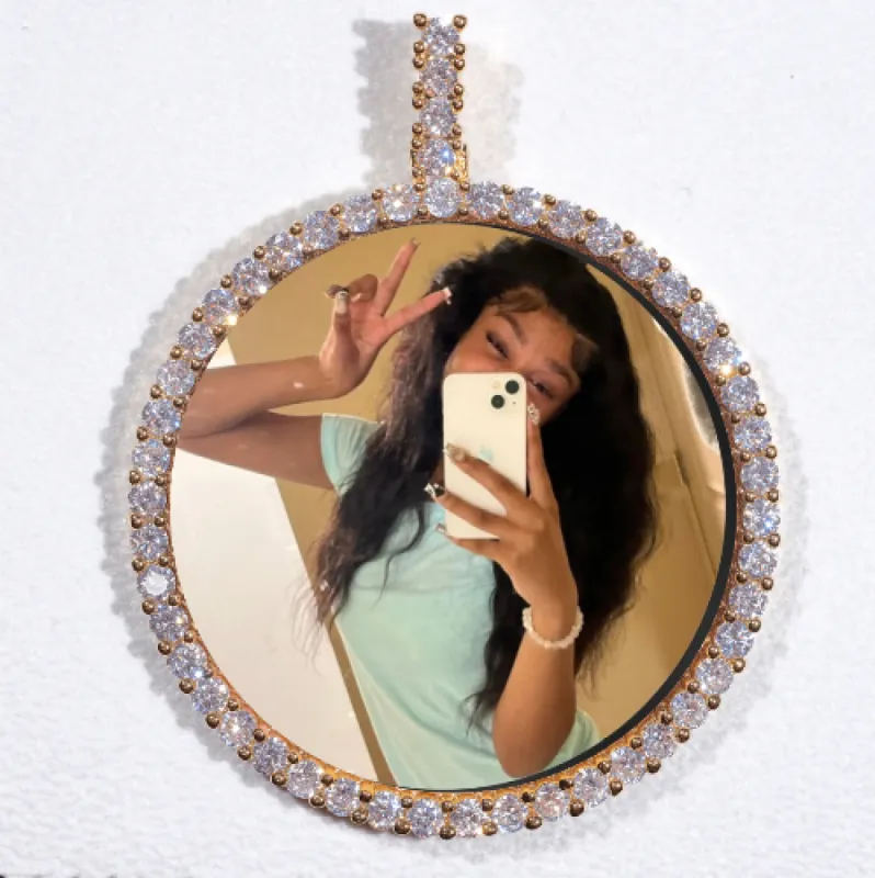 LARGE 3D CIRCLE CUSTOM PICTURE PENDANT sold by The GUU Shop