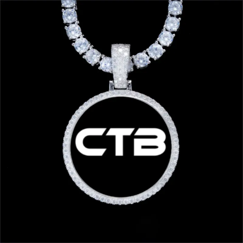 CUSTOM LETTER NECKLACE 3D BIG DISC sold by The GUU Shop