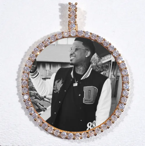 LARGE 3D CIRCLE CUSTOM PICTURE PENDANT sold by The GUU Shop