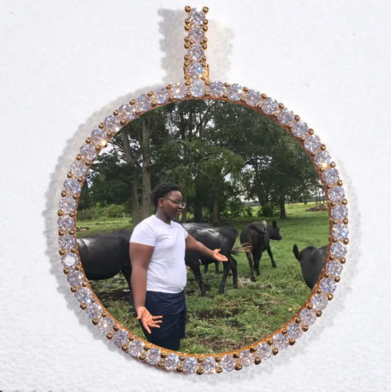 LARGE 3D CIRCLE CUSTOM PICTURE PENDANT sold by The GUU Shop