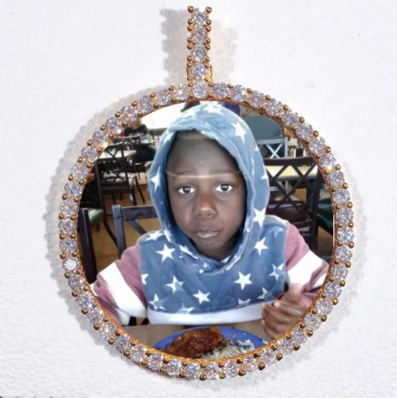 LARGE 3D CIRCLE CUSTOM PICTURE PENDANT sold by The GUU Shop