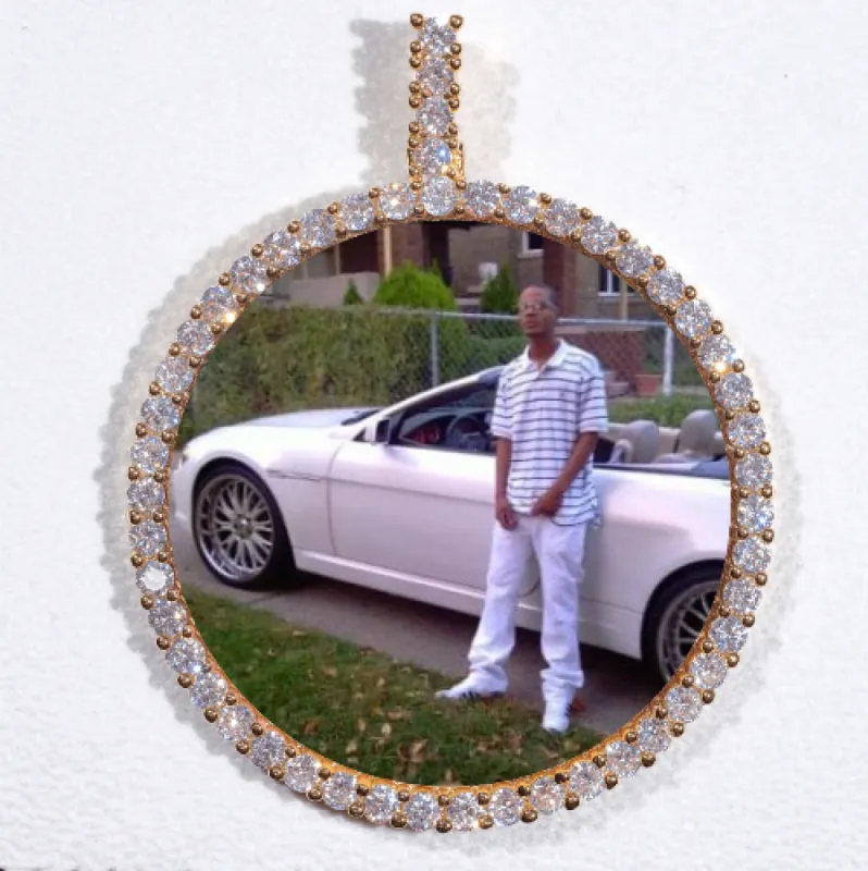 LARGE 3D CIRCLE CUSTOM PICTURE PENDANT sold by The GUU Shop