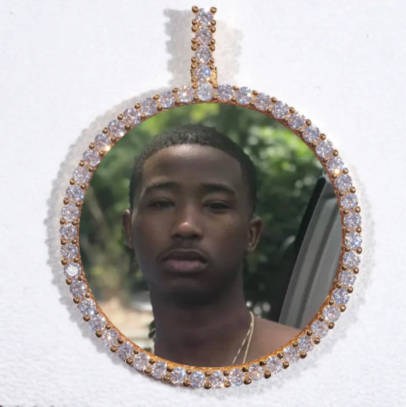 LARGE 3D CIRCLE CUSTOM PICTURE PENDANT sold by The GUU Shop