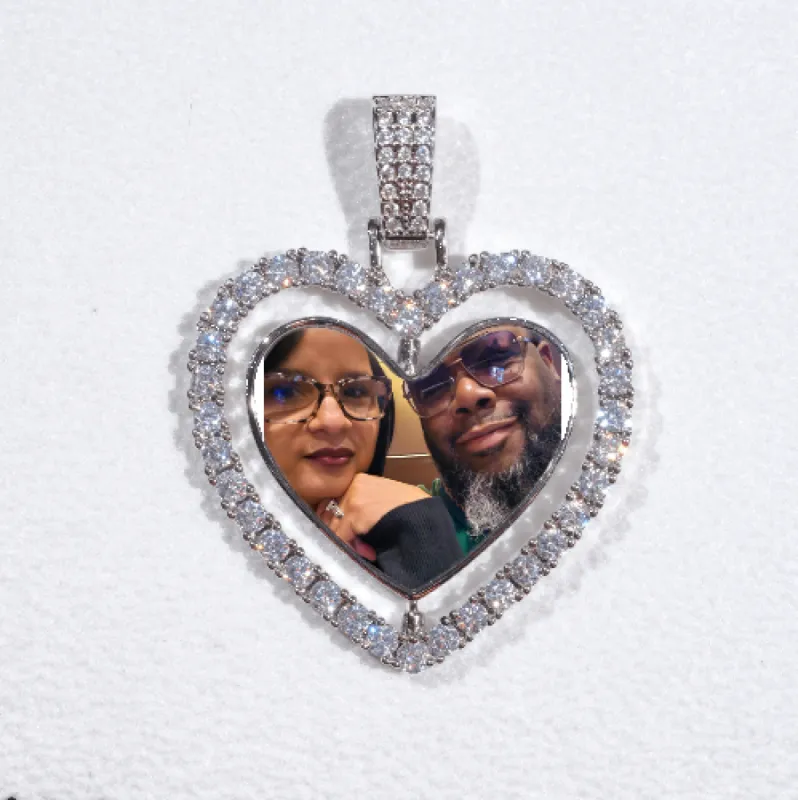 3D Spinning 2-Faced Heart Custom Picture Pendant sold by The GUU Shop