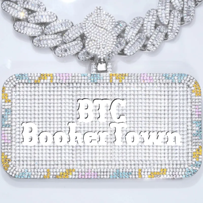 CUSTOM LETTER NECKLACE 3D COLORFUL SQUARE made by The GUU Shop