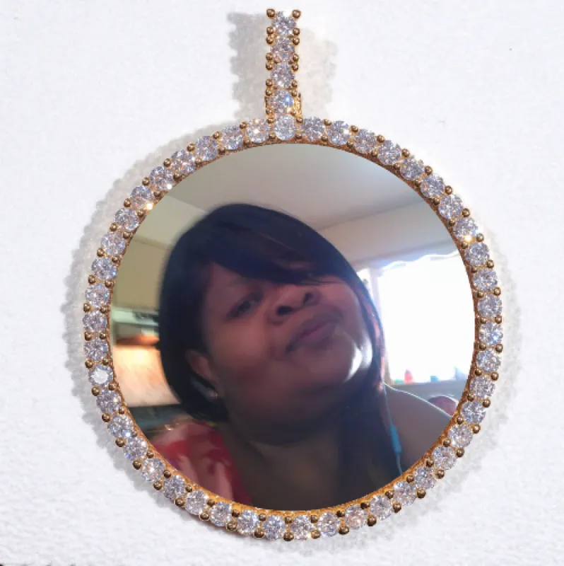 LARGE 3D CIRCLE CUSTOM PICTURE PENDANT sold by The GUU Shop