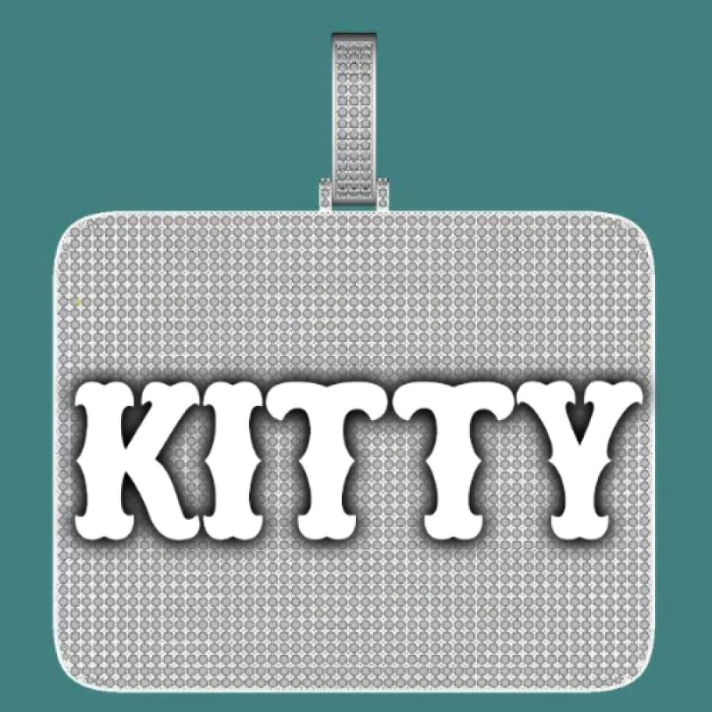 CUSTOM LETTER NECKLACE 3D BIG SQUARE sold by The GUU Shop