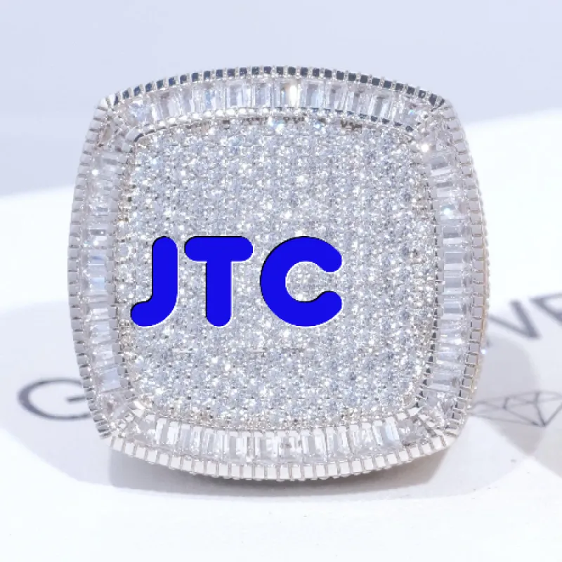 CUSTOM LETTER 3D ICED RING sold by The GUU Shop