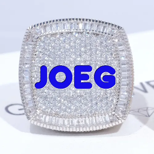 CUSTOM LETTER 3D ICED RING sold by The GUU Shop