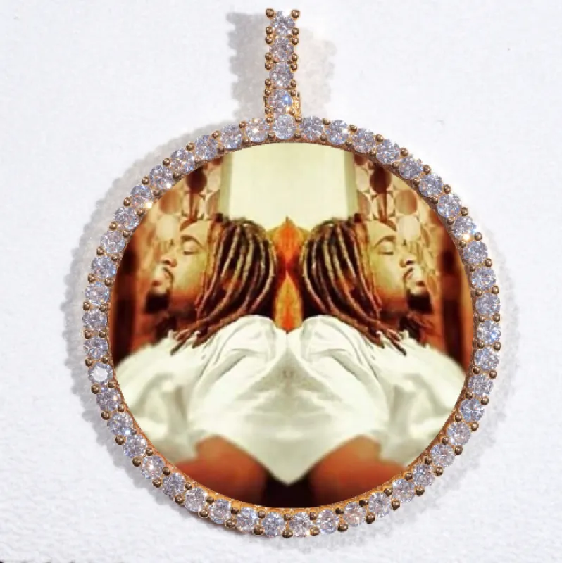 LARGE 3D CIRCLE CUSTOM PICTURE PENDANT sold by The GUU Shop