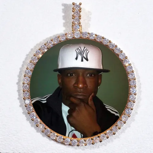 LARGE 3D CIRCLE CUSTOM PICTURE PENDANT sold by The GUU Shop