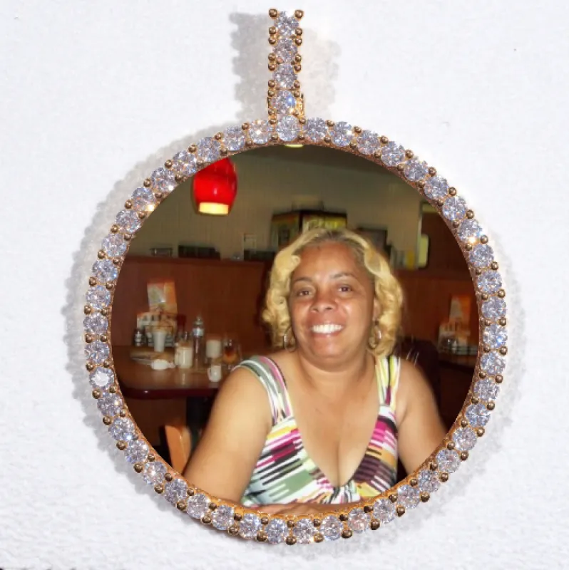 LARGE 3D CIRCLE CUSTOM PICTURE PENDANT sold by The GUU Shop