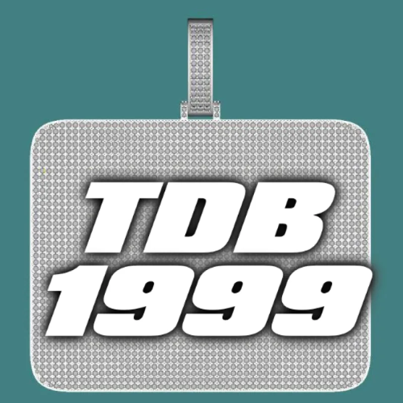 CUSTOM LETTER NECKLACE 3D BIG SQUARE sold by The GUU Shop