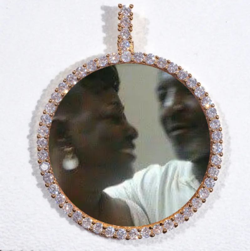 LARGE 3D CIRCLE CUSTOM PICTURE PENDANT sold by The GUU Shop