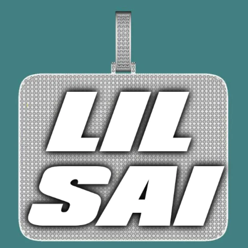 CUSTOM LETTER NECKLACE 3D BIG SQUARE sold by The GUU Shop