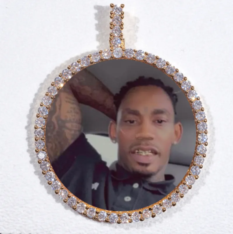 LARGE 3D CIRCLE CUSTOM PICTURE PENDANT sold by The GUU Shop