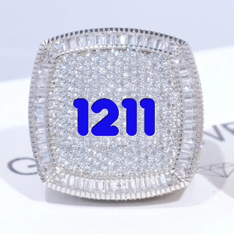 CUSTOM LETTER 3D ICED RING sold by The GUU Shop