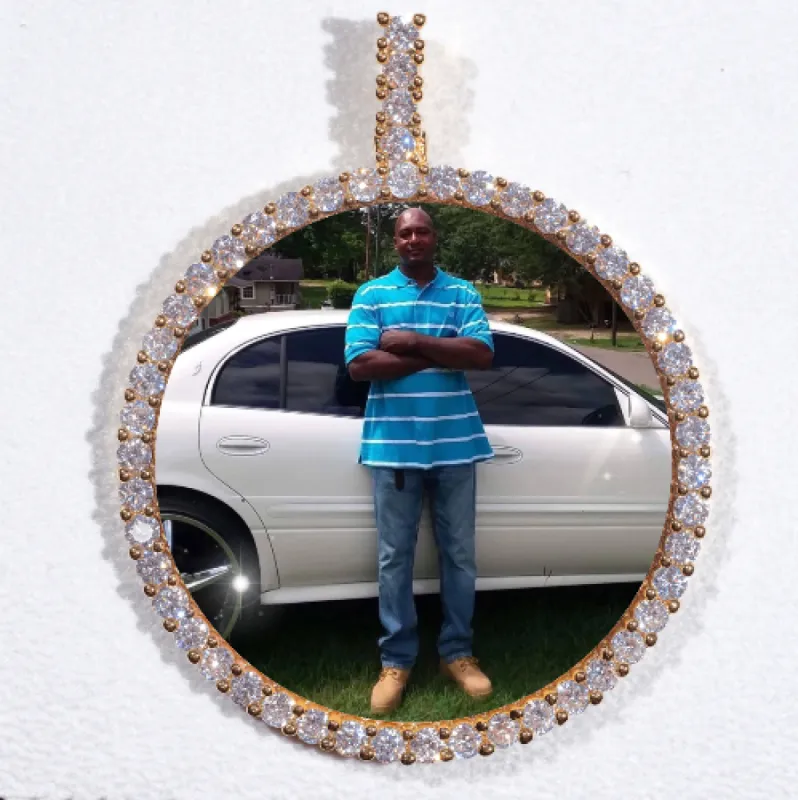 LARGE 3D CIRCLE CUSTOM PICTURE PENDANT sold by The GUU Shop