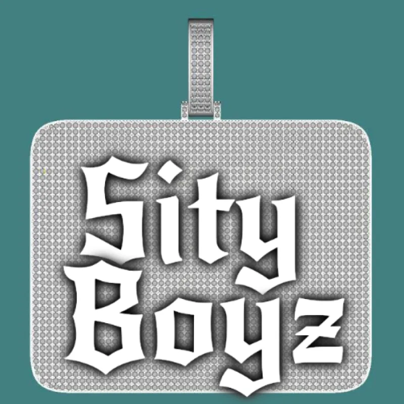 CUSTOM LETTER NECKLACE 3D BIG SQUARE sold by The GUU Shop