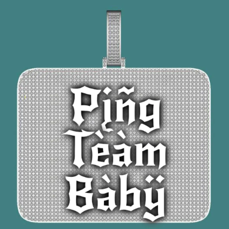 CUSTOM LETTER NECKLACE 3D BIG SQUARE sold by The GUU Shop