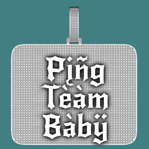 CUSTOM LETTER NECKLACE 3D BIG SQUARE sold by The GUU Shop