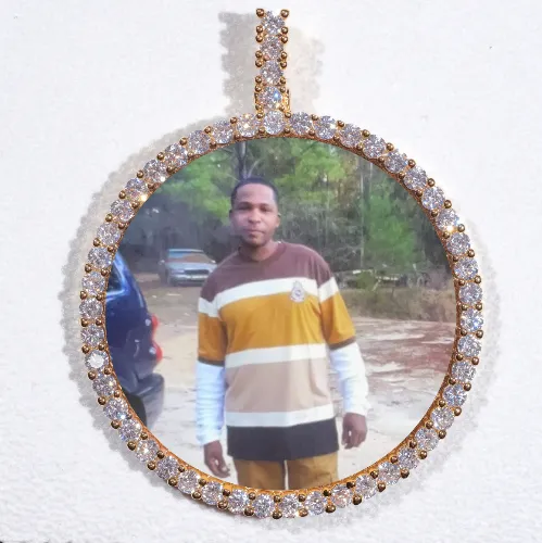 LARGE 3D CIRCLE CUSTOM PICTURE PENDANT sold by The GUU Shop