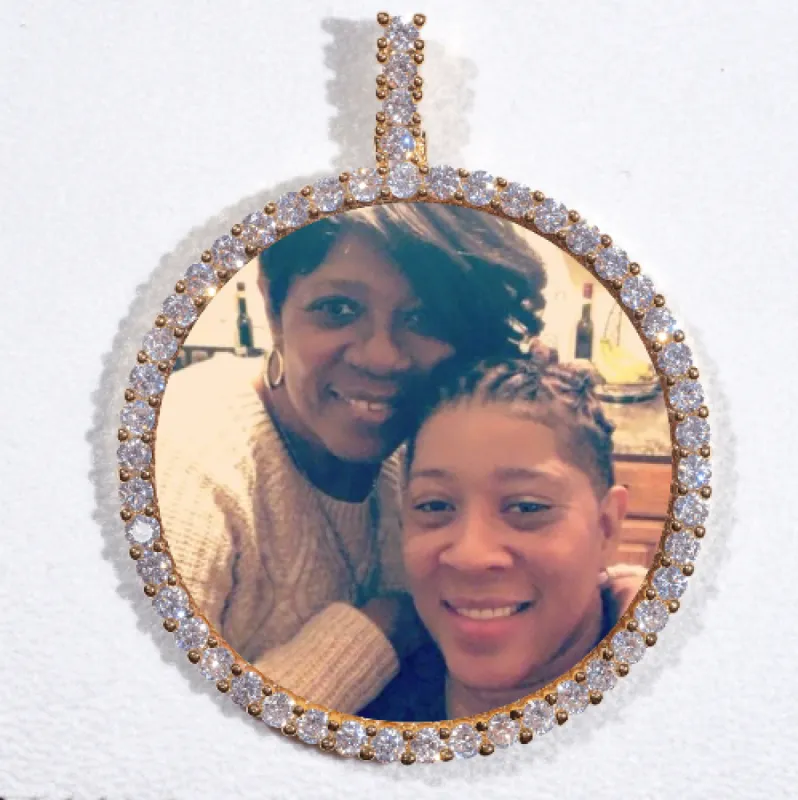 LARGE 3D CIRCLE CUSTOM PICTURE PENDANT sold by The GUU Shop