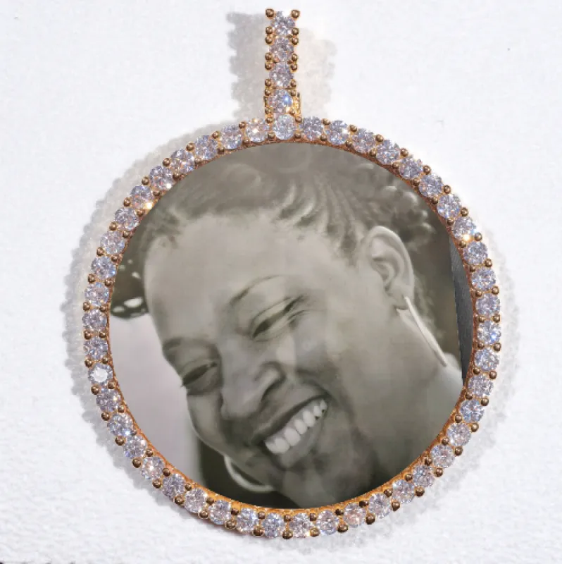 LARGE 3D CIRCLE CUSTOM PICTURE PENDANT sold by The GUU Shop