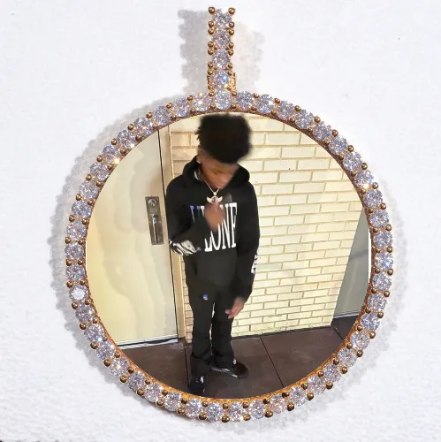 LARGE 3D CIRCLE CUSTOM PICTURE PENDANT sold by The GUU Shop