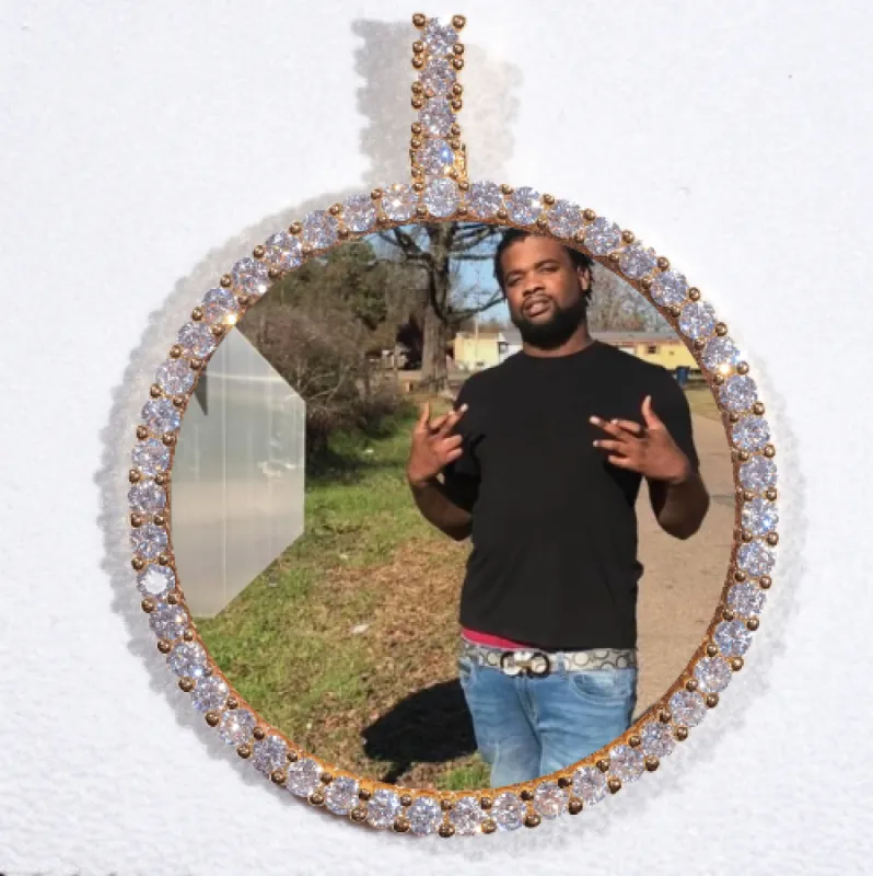 LARGE 3D CIRCLE CUSTOM PICTURE PENDANT sold by The GUU Shop