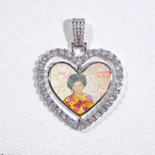 3D Spinning 2-Faced Heart Custom Picture Pendant sold by The GUU Shop