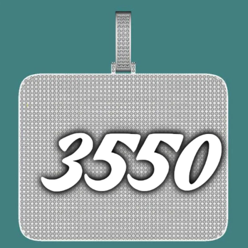 CUSTOM LETTER NECKLACE 3D BIG SQUARE sold by The GUU Shop