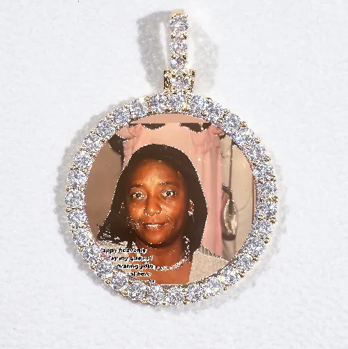 3D CIRCLE CUSTOM PICTURE PENDANT SMALL SIZE sold by The GUU Shop